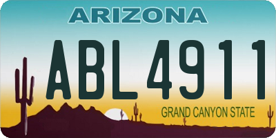 AZ license plate ABL4911