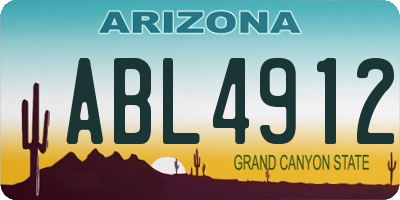 AZ license plate ABL4912