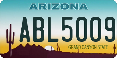 AZ license plate ABL5009