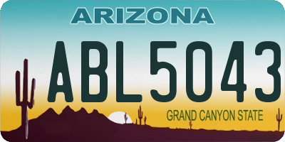 AZ license plate ABL5043