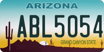 AZ license plate ABL5054