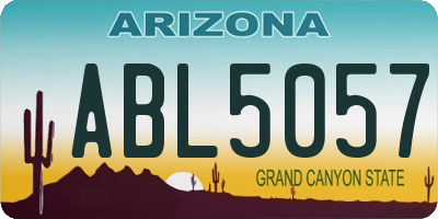 AZ license plate ABL5057