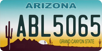 AZ license plate ABL5065
