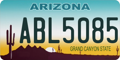 AZ license plate ABL5085