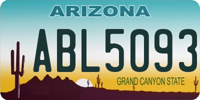AZ license plate ABL5093