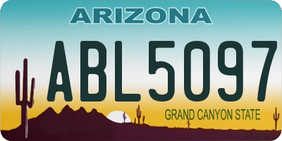 AZ license plate ABL5097