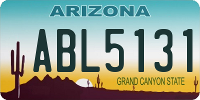 AZ license plate ABL5131