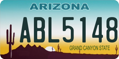AZ license plate ABL5148