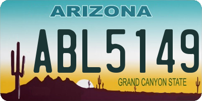 AZ license plate ABL5149