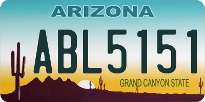 AZ license plate ABL5151