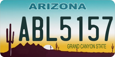 AZ license plate ABL5157