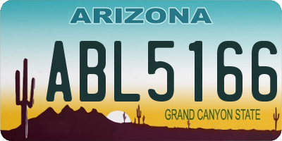 AZ license plate ABL5166