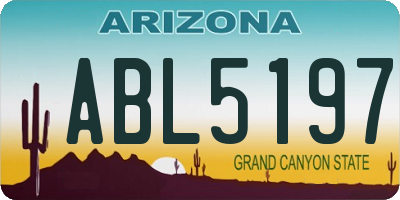AZ license plate ABL5197