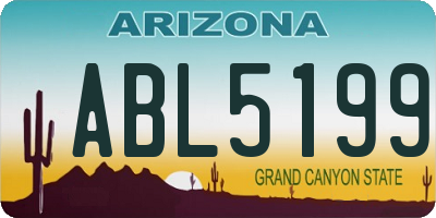 AZ license plate ABL5199