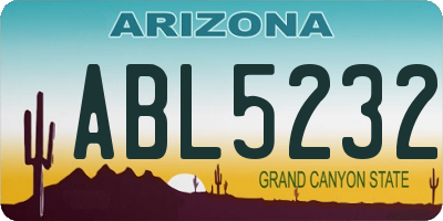 AZ license plate ABL5232