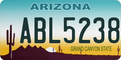 AZ license plate ABL5238