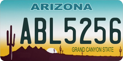 AZ license plate ABL5256
