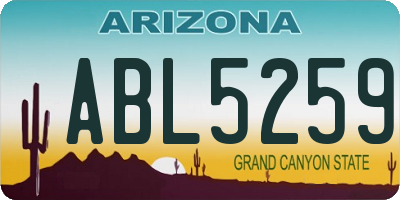 AZ license plate ABL5259