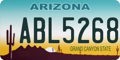 AZ license plate ABL5268