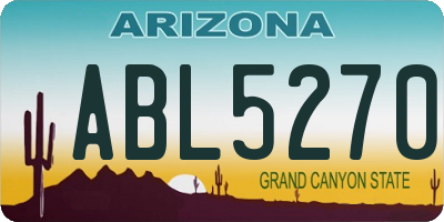 AZ license plate ABL5270