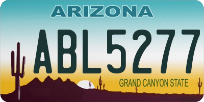 AZ license plate ABL5277