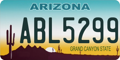 AZ license plate ABL5299