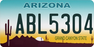 AZ license plate ABL5304