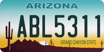 AZ license plate ABL5311