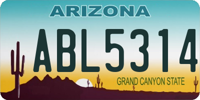 AZ license plate ABL5314
