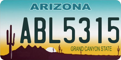 AZ license plate ABL5315