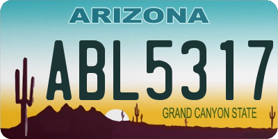 AZ license plate ABL5317