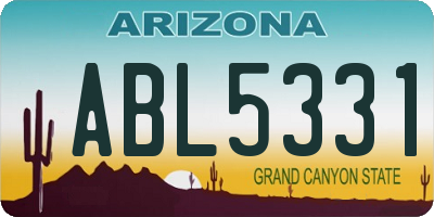 AZ license plate ABL5331