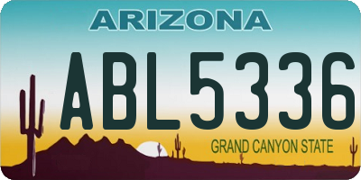 AZ license plate ABL5336