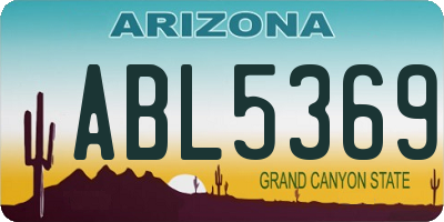 AZ license plate ABL5369