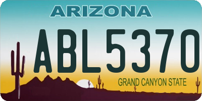 AZ license plate ABL5370