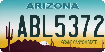 AZ license plate ABL5372