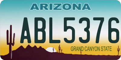 AZ license plate ABL5376