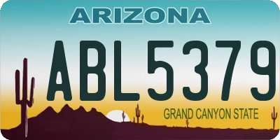 AZ license plate ABL5379