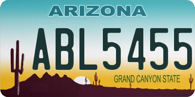 AZ license plate ABL5455