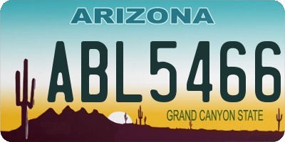 AZ license plate ABL5466