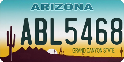 AZ license plate ABL5468