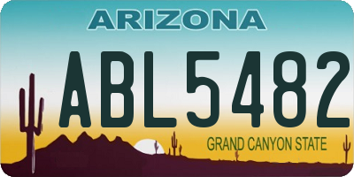 AZ license plate ABL5482