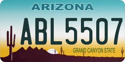 AZ license plate ABL5507