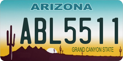 AZ license plate ABL5511