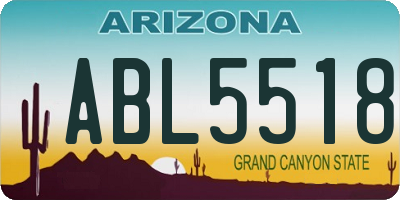 AZ license plate ABL5518