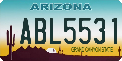 AZ license plate ABL5531