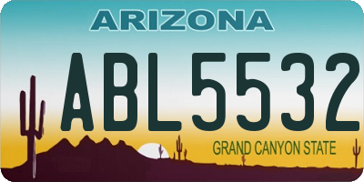 AZ license plate ABL5532