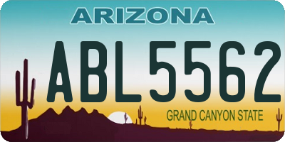 AZ license plate ABL5562