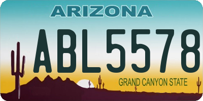 AZ license plate ABL5578