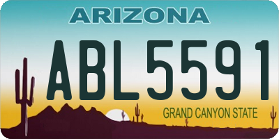 AZ license plate ABL5591